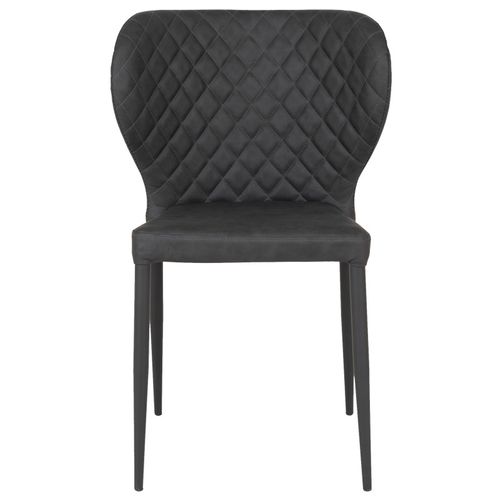 Vars-chaise En Cuir Synthétique Gris Foncé (x2)
