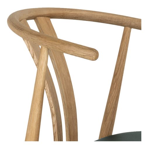 Sven-fauteuil De Table En Chêne Massif Et Pu Noir (x2)