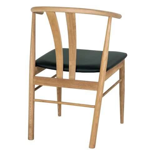 Sven-fauteuil De Table En Chêne Massif Et Pu Noir (x2)