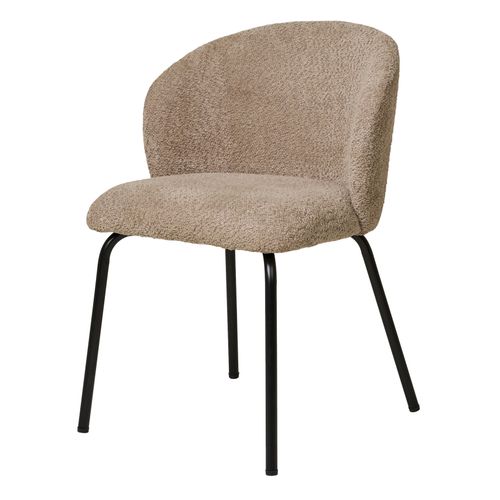 Sophie- Chaise En Tissu Bouclé Beige (x2)