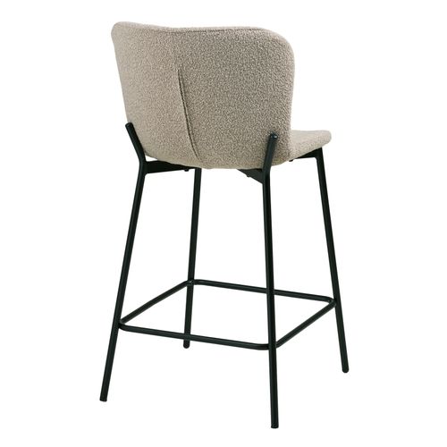 Mina-tabouret De Bar En Tissu Taupe (x2)