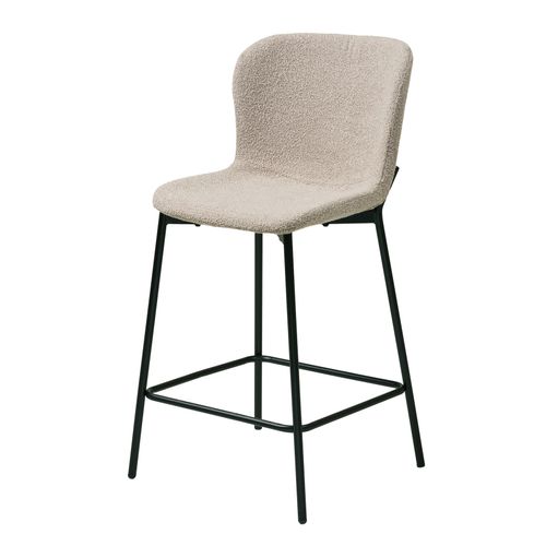 Mina-tabouret De Bar En Tissu Taupe (x2)