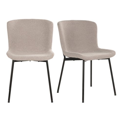 Mina-chaise En Tissu Taupe (x2)