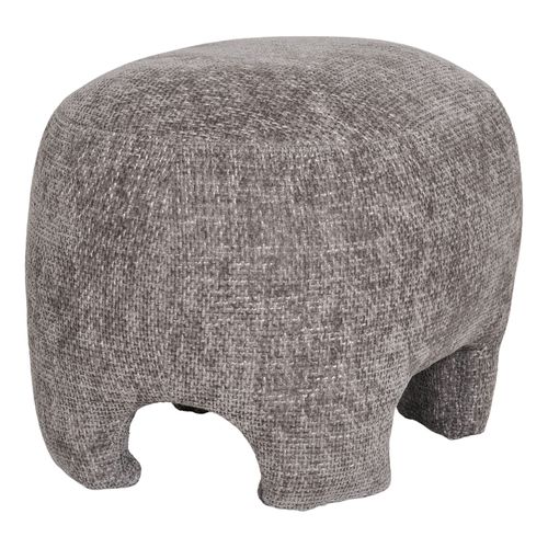 Moss-repose-pied En Tissu Chenillé Gris