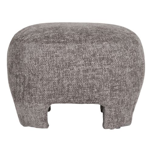 Moss-repose-pied En Tissu Chenillé Gris