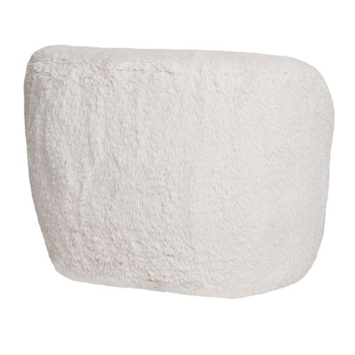 Moel-fauteuil En Fourrure Artificielle Écrue