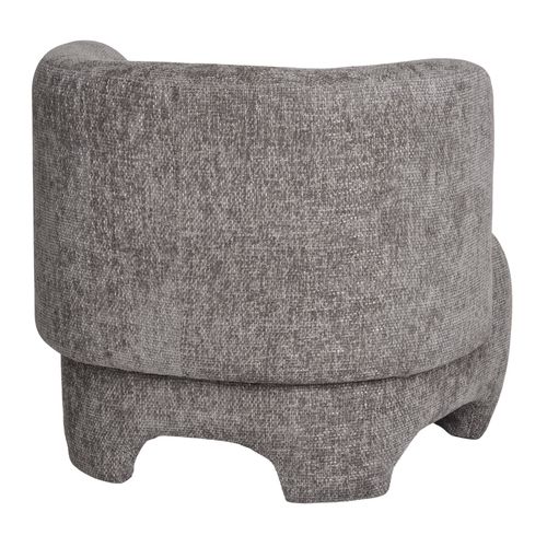 Moss-fauteuil En Tissu Chenillé Gris