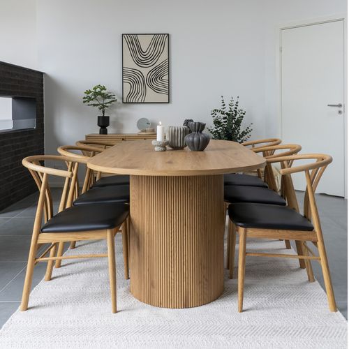 Mido-table à Manger 6/8 Personnes 210 Cm Naturelle