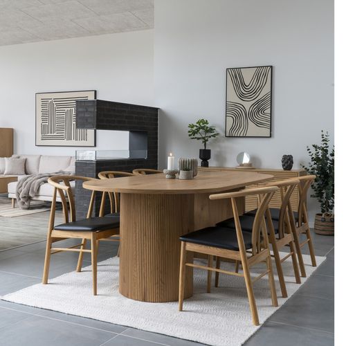 Mido-table à Manger 6/8 Personnes 210 Cm Naturelle