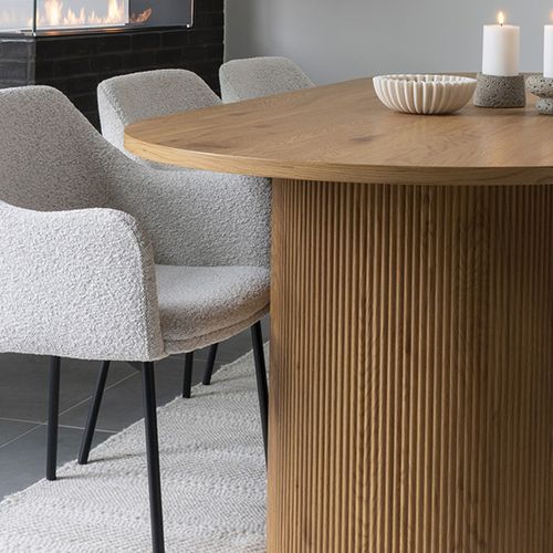 Mido-table à Manger 6/8 Personnes 210 Cm Naturelle