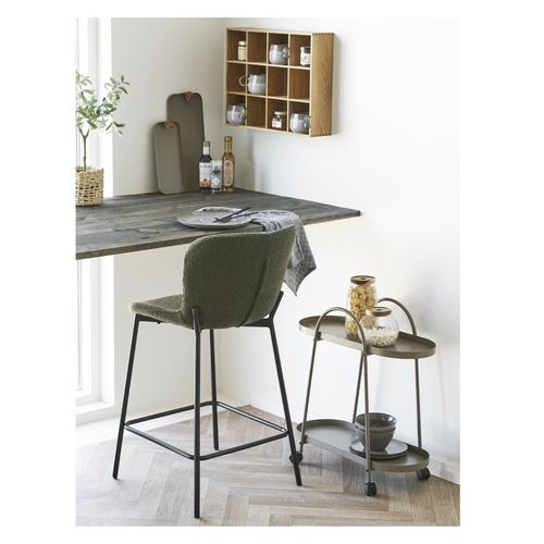 Mina-tabouret De Bar En Tissu Vert (x2)