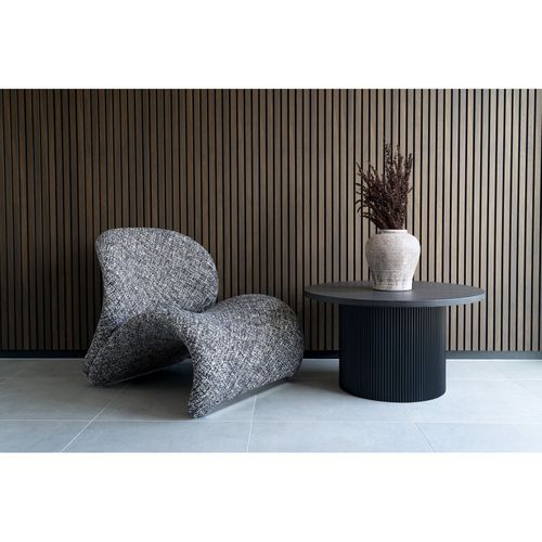 Mido- Table Basse D.80 Cm Brun Foncé