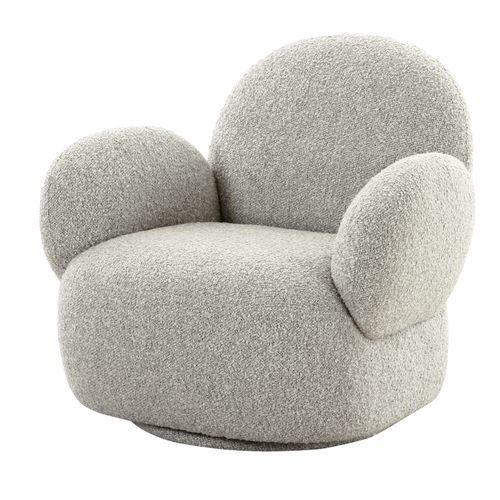 Momo-fauteuil Pivotant En Tissu Gris