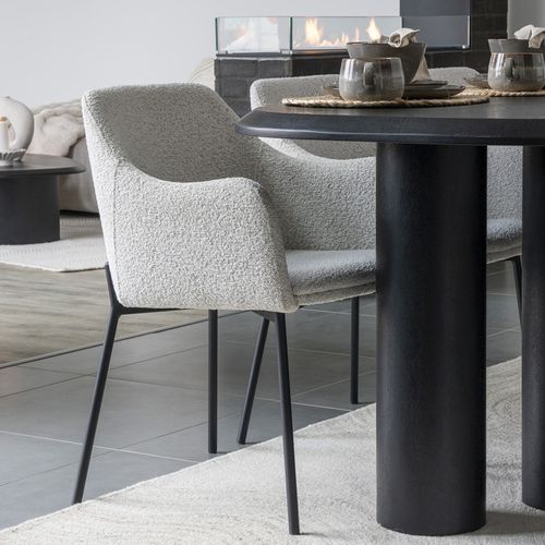 Nevada- Table à Manger 6/8 Personnes 210 Cm Frêne Noir