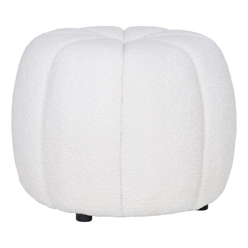 Loom-pouf Écru Ø48 Cm