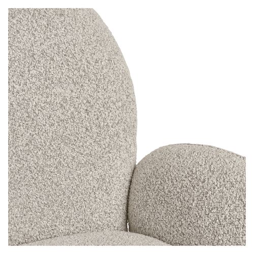 Lyiv- Fauteuil De Table Pivotant 360° En Tissu Sable