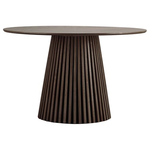 Kairn- Table à Manger Ronde 4 Personnes D.120 Cm Chêne Fumé