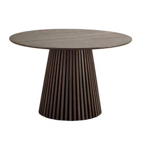 Kairn- Table à Manger Ronde 4 Personnes D.120 Cm Chêne Fumé