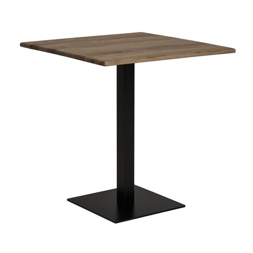 Lido-table De Café En Chêne Massif Fumé 70x70x Cm