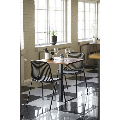 Lido-table De Café En Chêne Massif Fumé 70x70x Cm