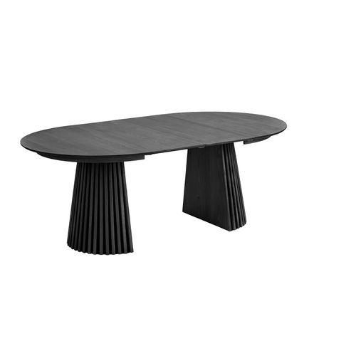 Kairn-table Extensible 10/12 Personnes Ø120cm (160/200/240) Chêne Noir