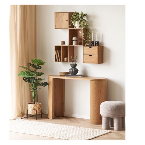 Kub-set De 4 Cubes Muraux En Chêne Massif 30x30 Cm