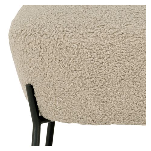 Law-fauteuil En Tissu Bouclé Taupe