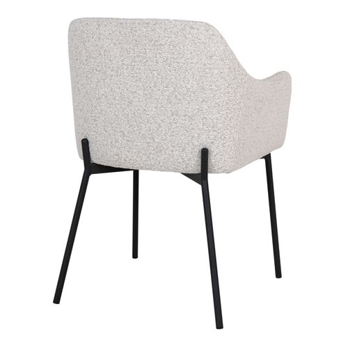 Leonie-fauteuil De Table En Tissu Bouclé Écru (x2)