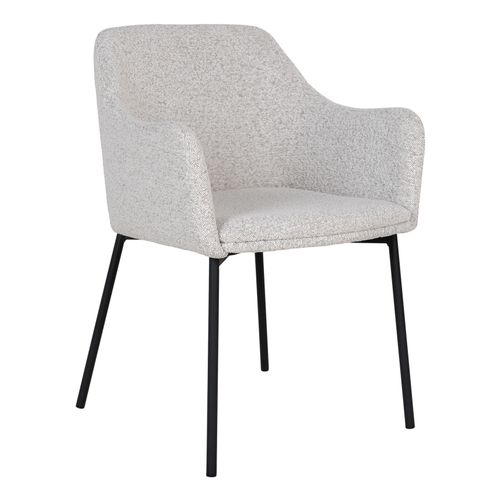 Leonie-fauteuil De Table En Tissu Bouclé Écru (x2)