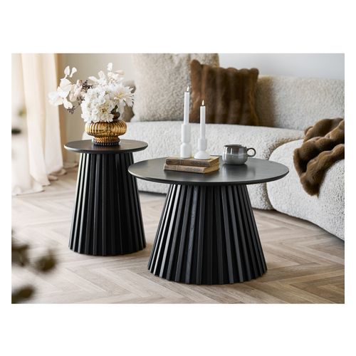 Kairn-table Basse Chêne Noir Ø70 Cm