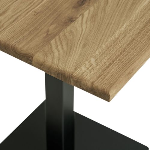 Lido-table De Café En Chêne Massif 70x70x Cm