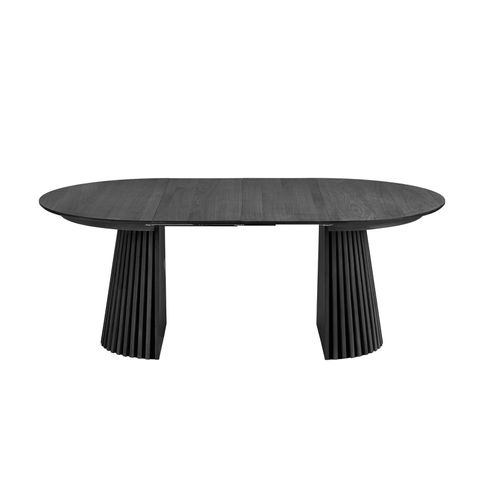 Kairn- Table Extensible 6/8 Personnes Ø120cm (160/200) Chêne Noir