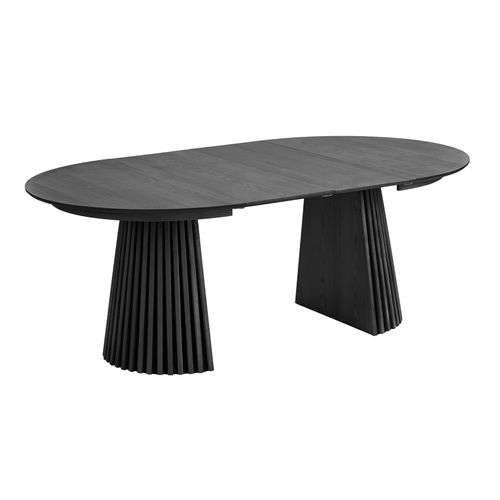 Kairn- Table Extensible 6/8 Personnes Ø120cm (160/200) Chêne Noir