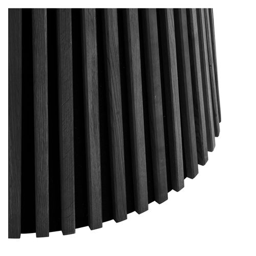 Kairn- Table à Manger Ronde 4/6 Personnes Ø140 Cm Chêne Noir