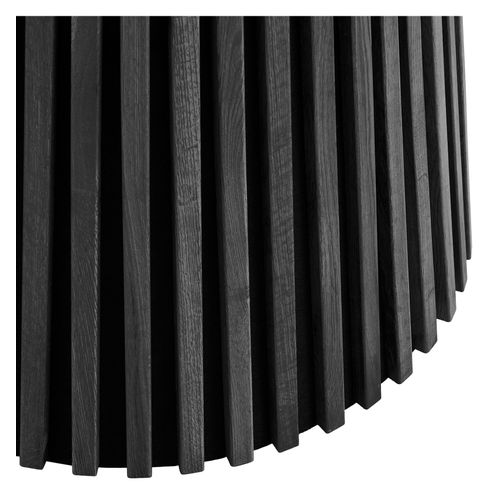 Kairn- Table à Manger Ronde 4 Personnes Ø120 Cm Chêne Noir