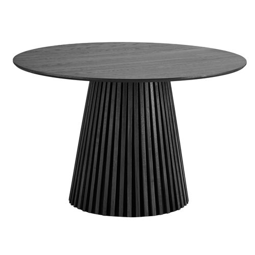 Kairn- Table à Manger Ronde 4 Personnes Ø120 Cm Chêne Noir