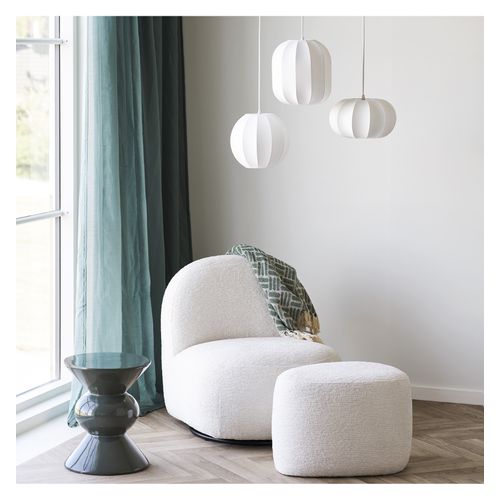 Svit-pouf En Tissu Ecru 55x40 Cm