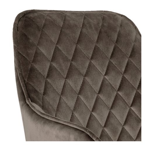 Grace- Chaise Pivotante 360° En Velours Taupe