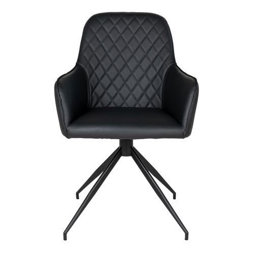 Grace- Chaise Pivotante 360° En Pu Vintage Noir