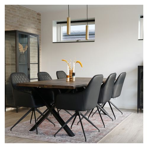 Grace- Chaise Pivotante 360° En Pu Vintage Noir