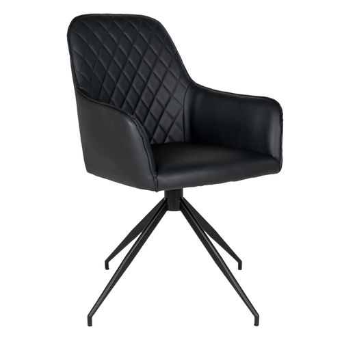 Grace- Chaise Pivotante 360° En Pu Vintage Noir