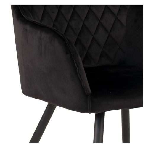 Grace- Chaise En Velours Noir (x2)