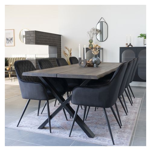 Grace- Chaise En Velours Noir (x2)