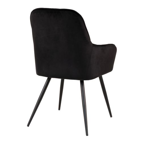 Grace- Chaise En Velours Noir (x2)