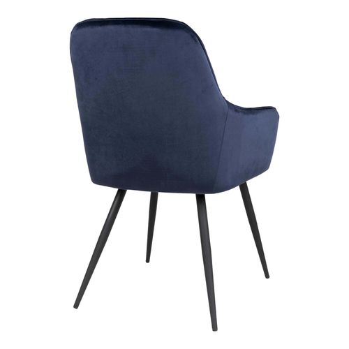 Grace- Chaise En Velours Bleu (x2)