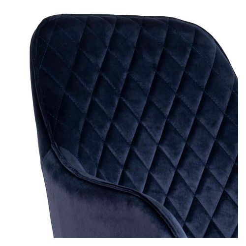 Grace- Chaise En Velours Bleu (x2)