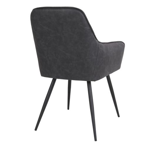 Grace-chaise En Pu Gris Vintage (x2)