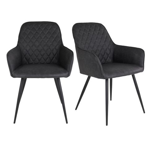 Grace-chaise En Pu Gris Vintage (x2)