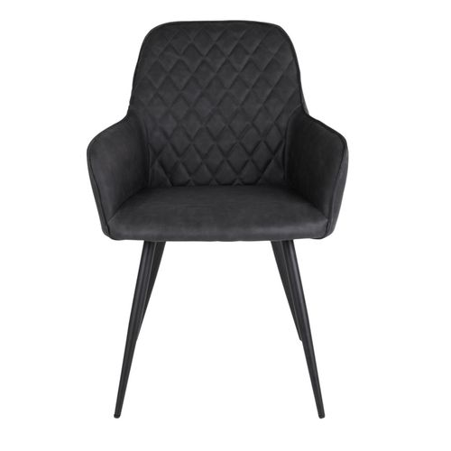 Grace-chaise En Pu Gris Vintage (x2)