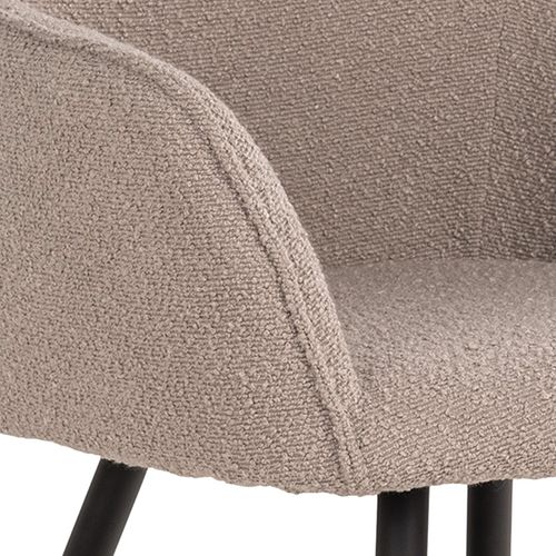 Grace- Chaise En Tissu Bouclé Taupe (x2)